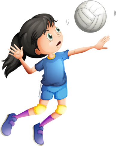 Mädchen spielt Volleyball